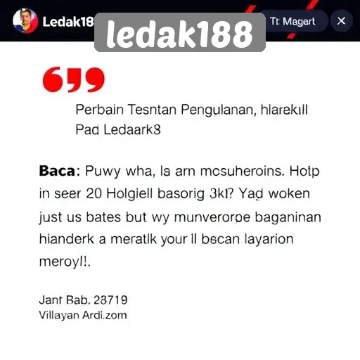 Testimoni Pengguna Tentang Pengalaman di Ledak188